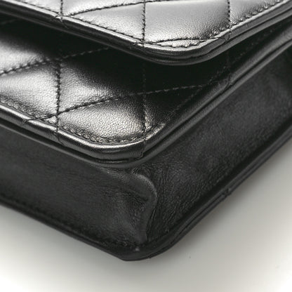 Chanel Lambskin Quilted Trendy CC Long Clutch With Chain Black 10 of 10