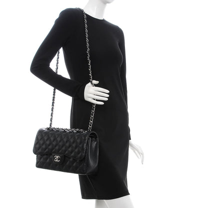 Chanel Caviar Quilted Jumbo Double Flap Black 2 of 7