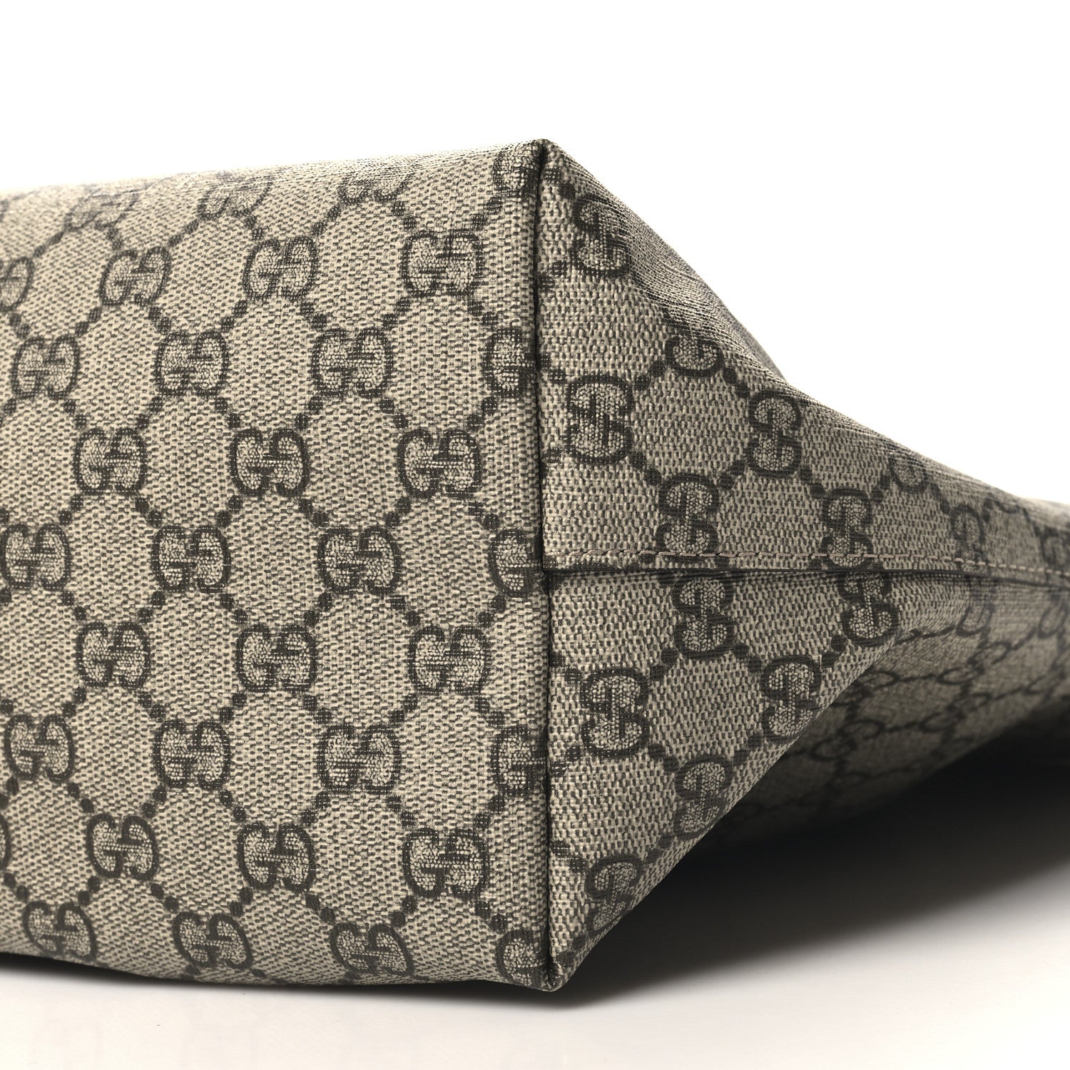 Gucci GG Supreme Monogram Textured Dollar Calfskin Web Medium Ophidia Shopping Tote Beige Ebony Mystic White 10 of 10