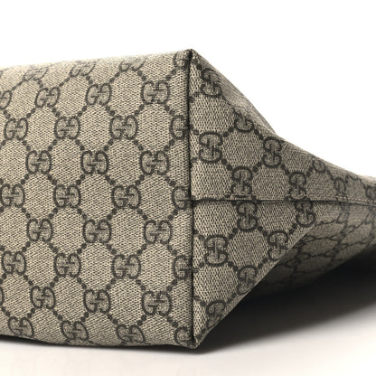 Gucci GG Supreme Monogram Textured Dollar Calfskin Web Medium Ophidia Shopping Tote Beige Ebony Mystic White 10 of 10