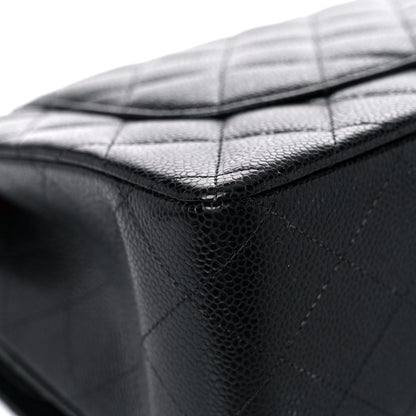 Chanel Caviar Quilted Jumbo Double Flap Black 11 of 12