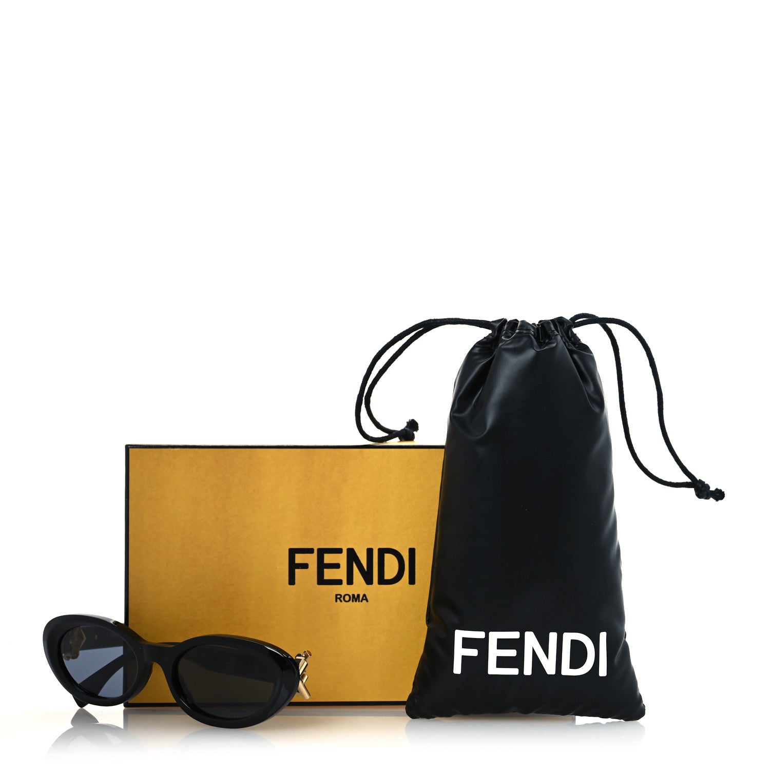 Fendi Acetate FF Oval Sunglasses FE40140U Black 8 of 8