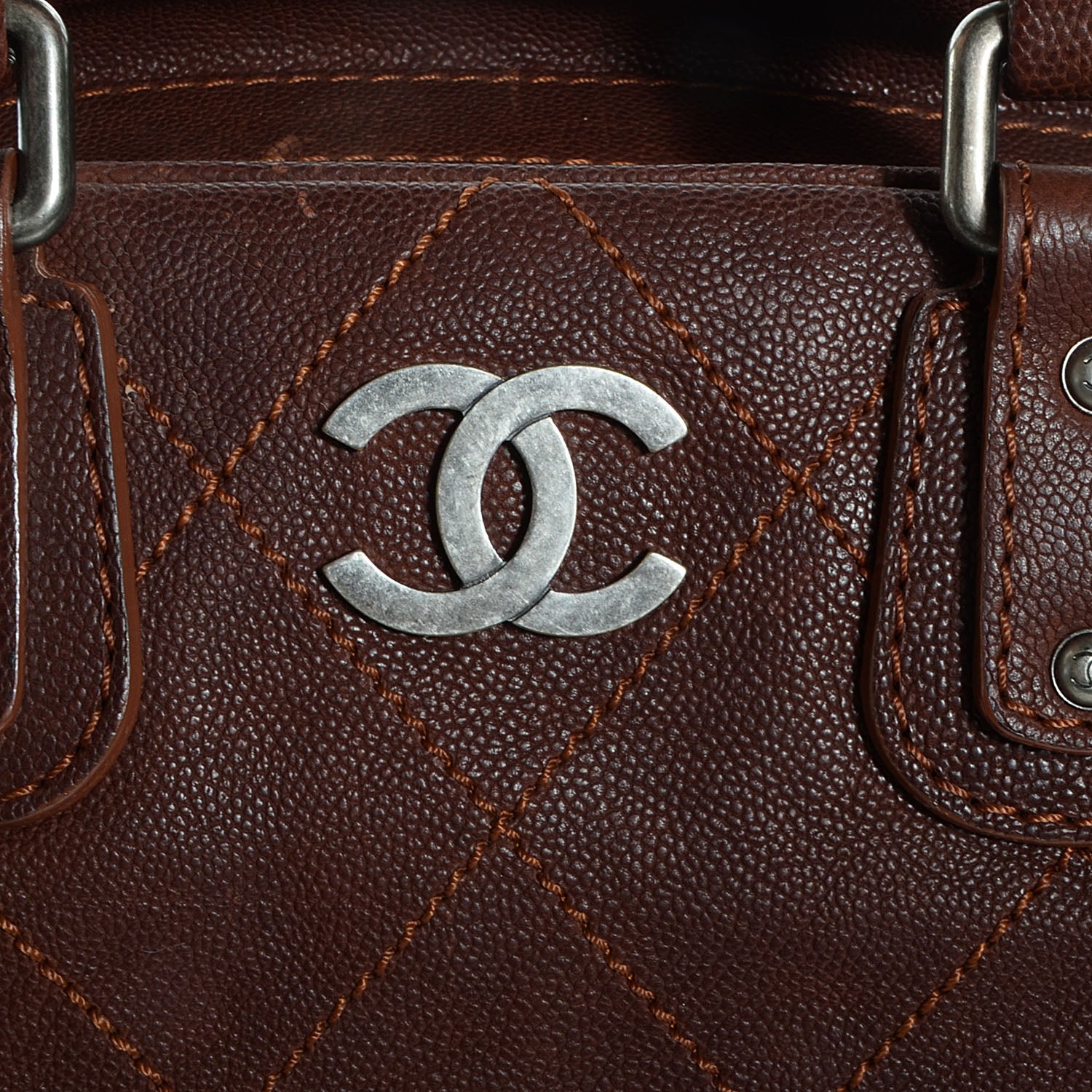 Chanel Caviar Large Outdoor Ligne Doctor Bag Brown 4 of 9