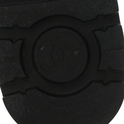 Chanel Calfskin Stitched CC Loafers 38.5 Black 7 of 9