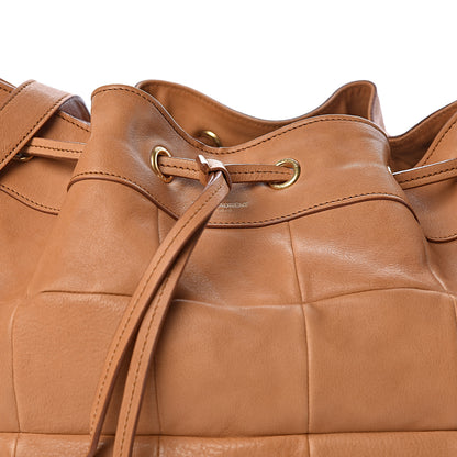 Saint Laurent Calfskin Patchwork Medium Bucket Bag Light Cognac 8 of 16