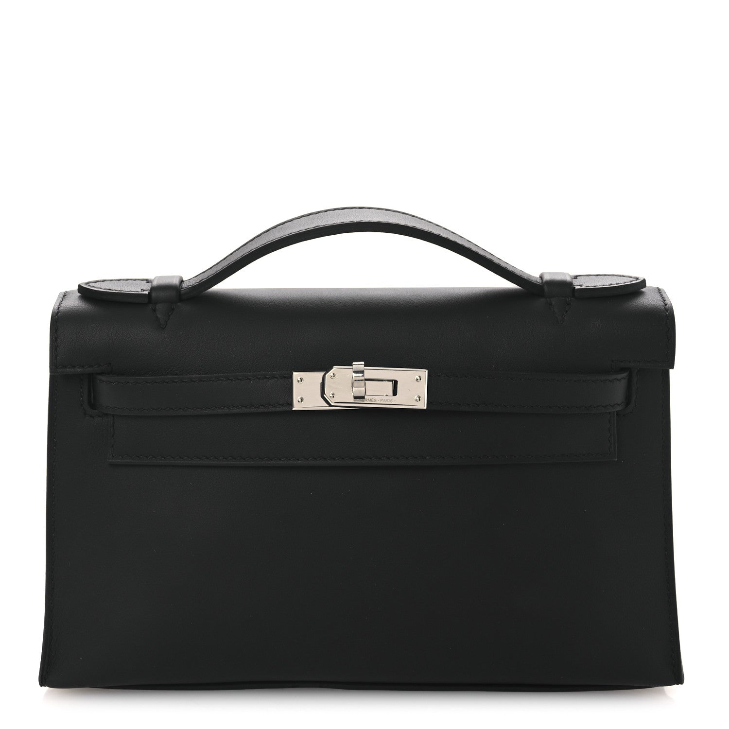Hermes Swift Kelly Pochette Clutch Black 1 of 12