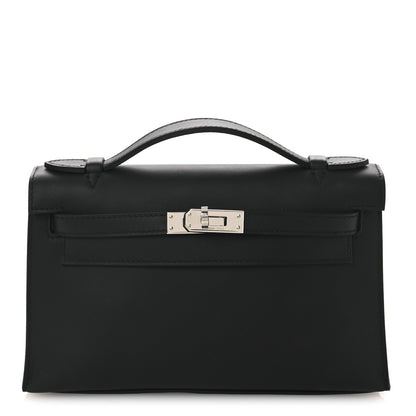 Hermes Swift Kelly Pochette Clutch Black 1 of 12