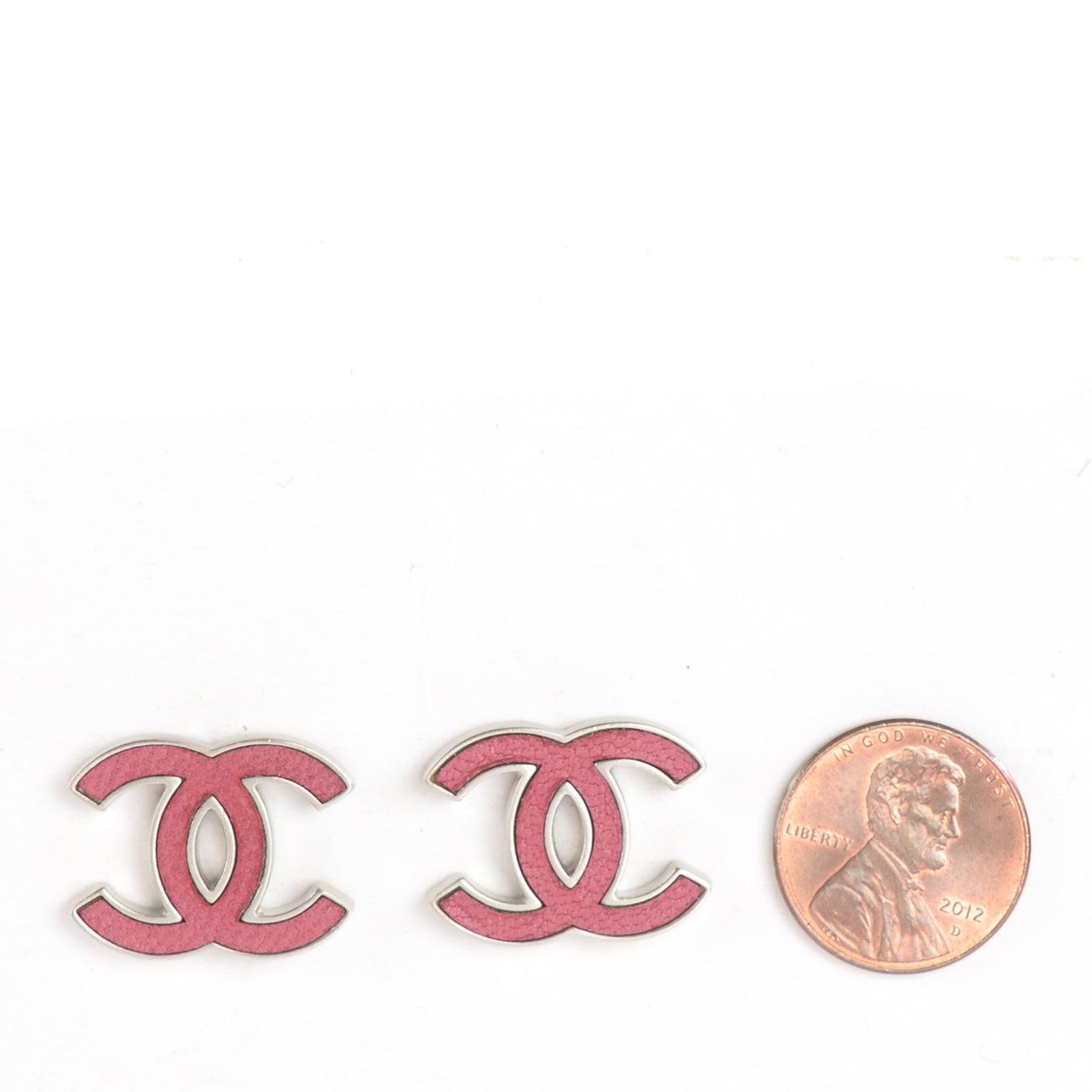 Chanel Lambskin CC Earrings Pink 2 of 5