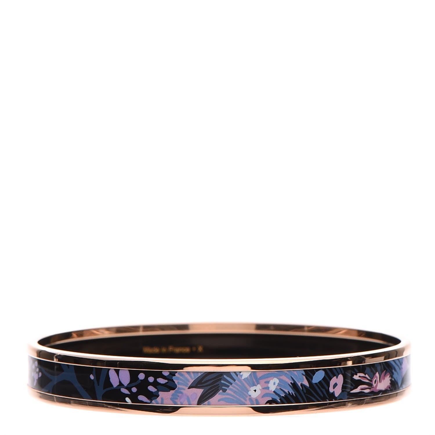 Hermes Enamel Printed Narrow Dans un Jardin Anglais Bracelet 65 Arts And Crafts 3 of 6