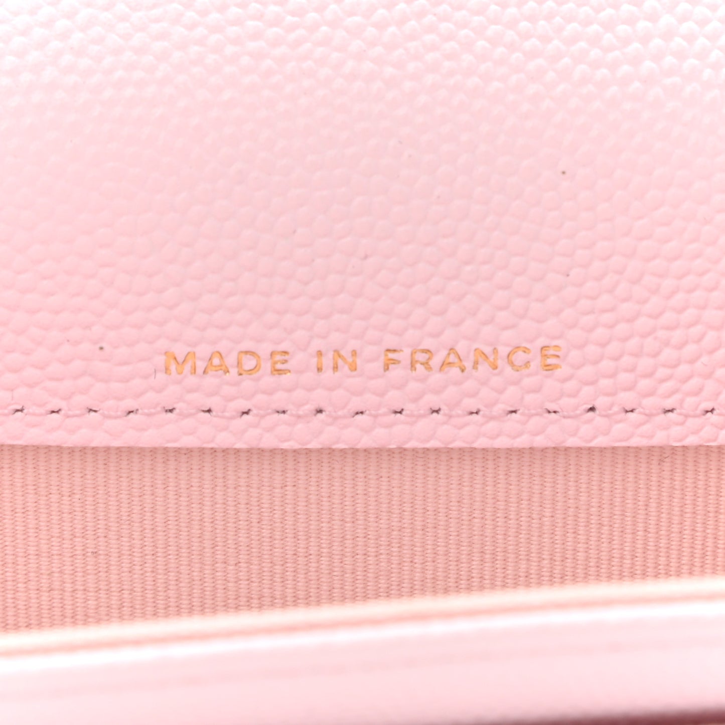 Caviar Quilted Flap Card Holder Wallet Light Pink