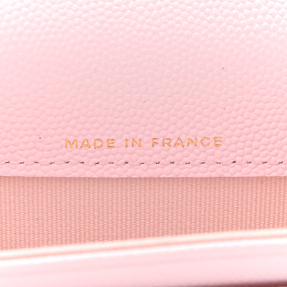 Chanel Caviar Quilted Flap Card Holder Wallet Light Pink 7 of 10