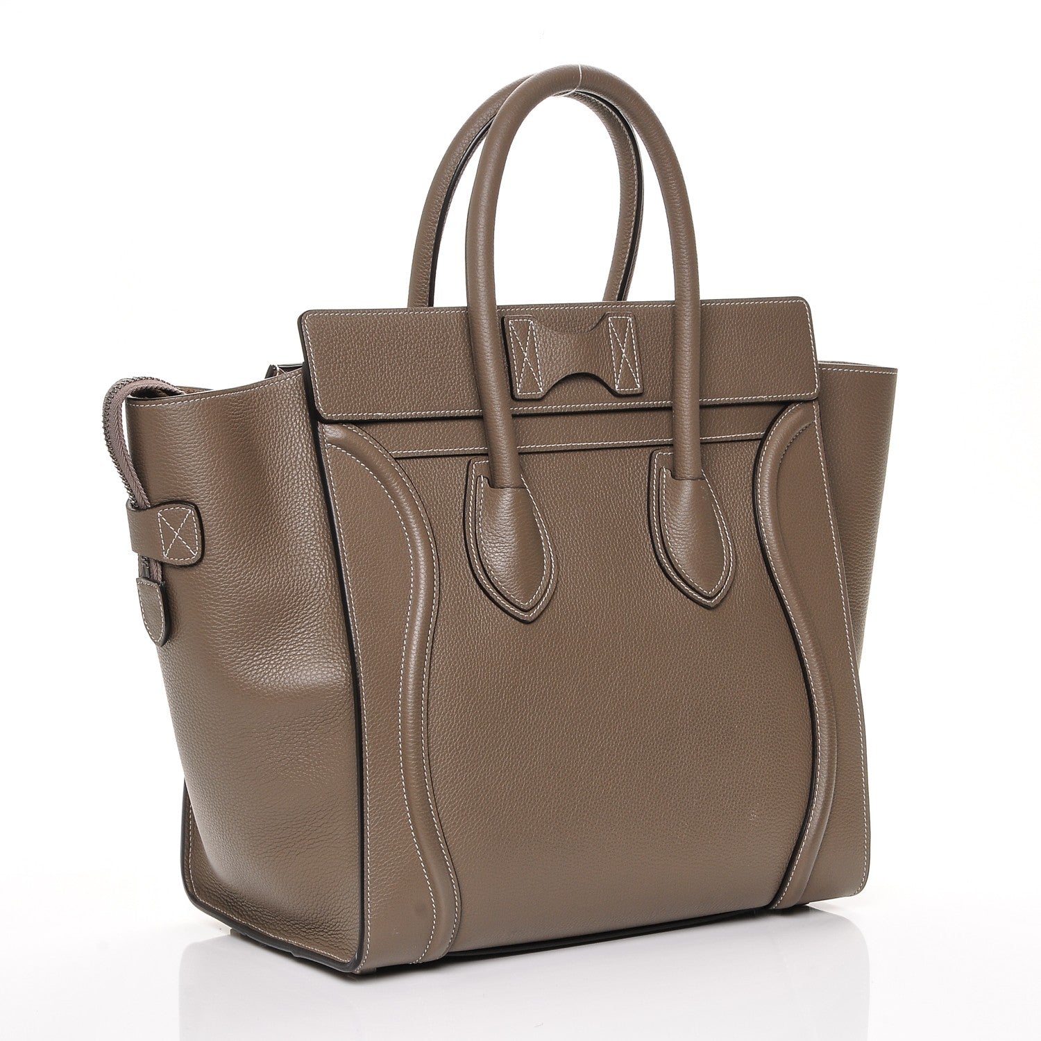 Celine Drummed Calfskin Mini Luggage Souris 3 of 7