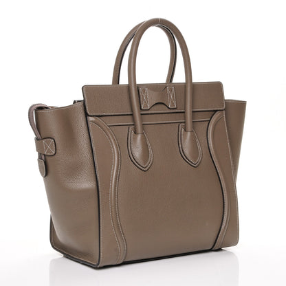 Celine Drummed Calfskin Mini Luggage Souris 3 of 7