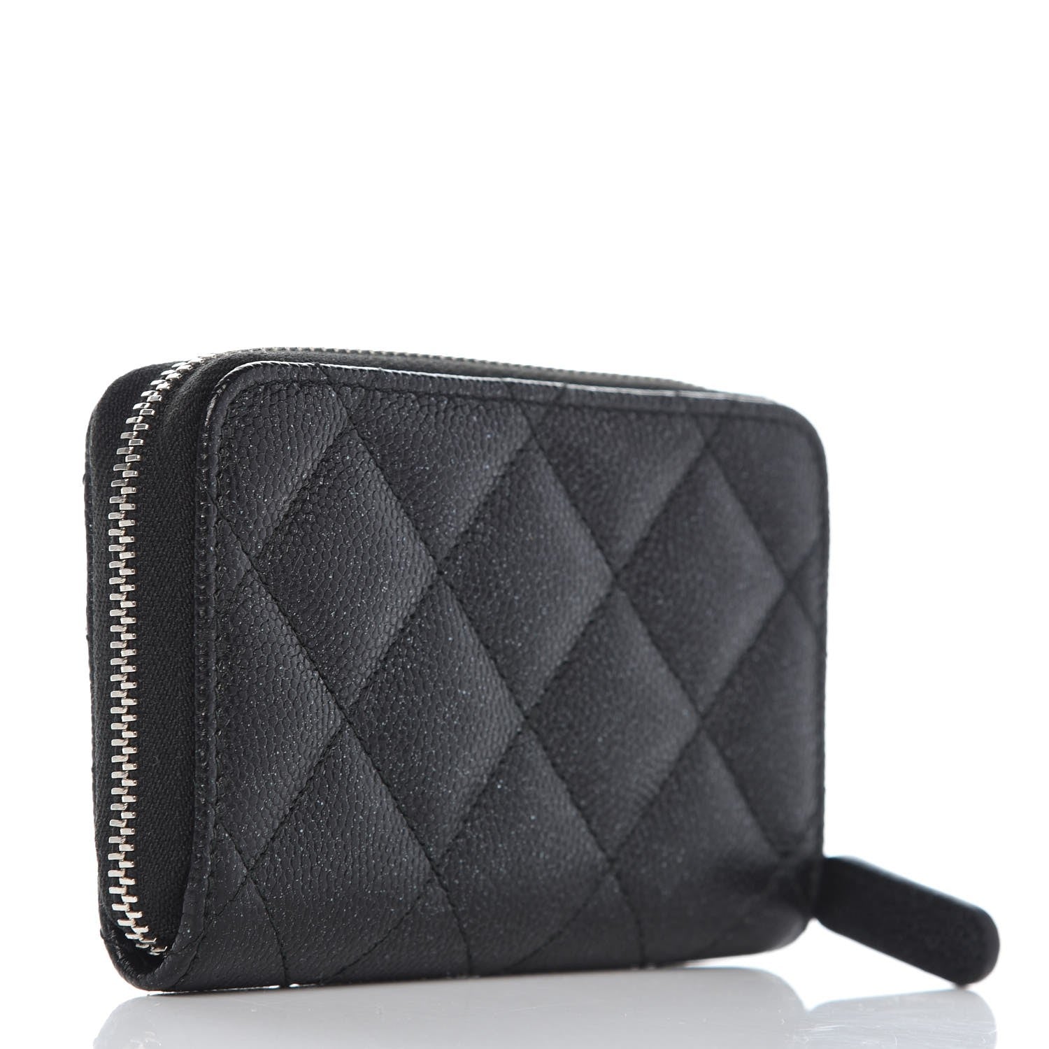 Chanel Iridescent Caviar Quilted Zip Coin Purse Black 3 of 8