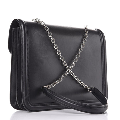 Alexander McQueen Calfskin Heroine Chain Satchel Black 3 of 17