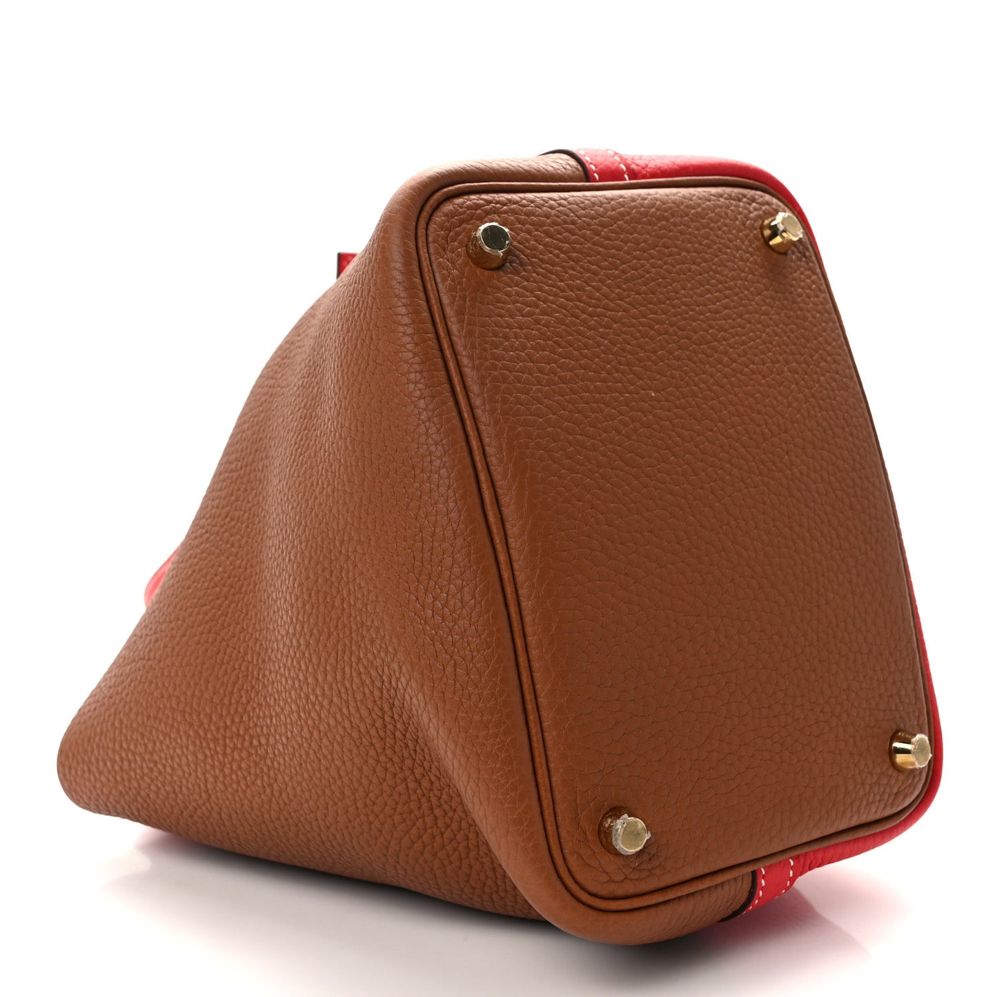 Taurillon Clemence Picotin Lock Picotin 18 PM Rouge De Coeur Gold