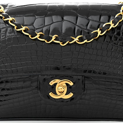 Chanel Alligator Small Double Flap Black 9 of 12