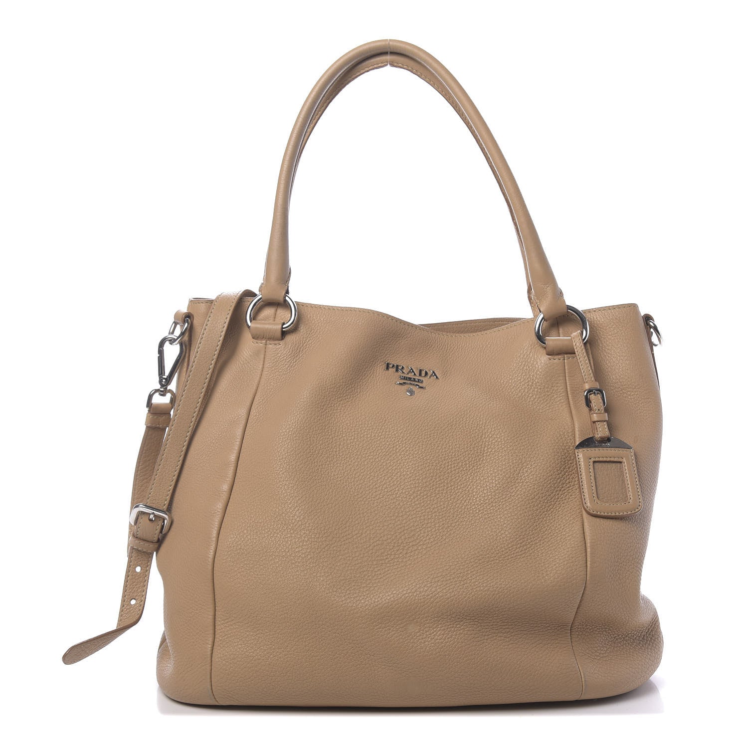 Prada Vitello Daino Shoulder Bag Sabbia 1 of 21