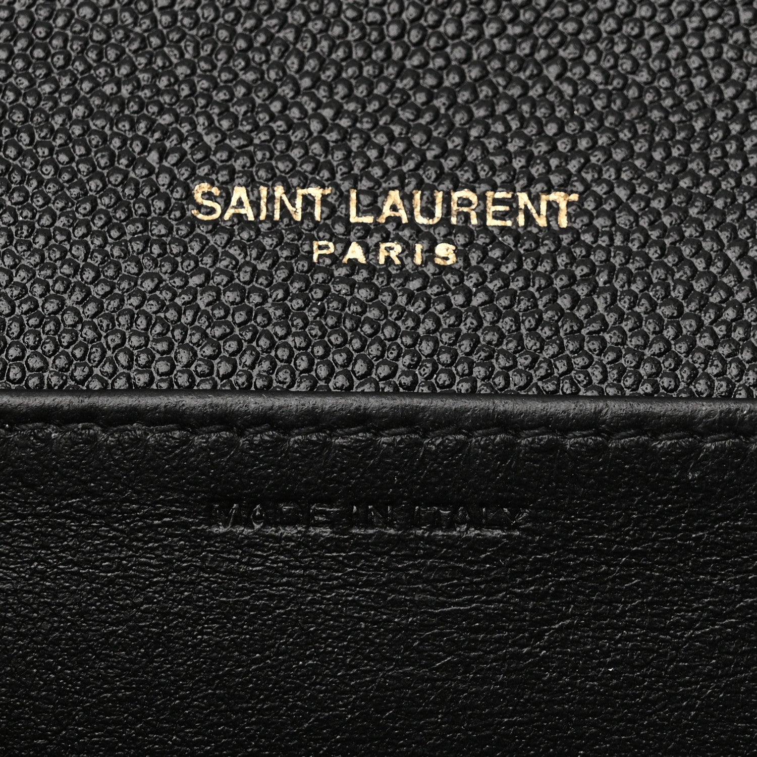 Saint Laurent Grain de Poudre Uptown Chain Wallet Black 6 of 10