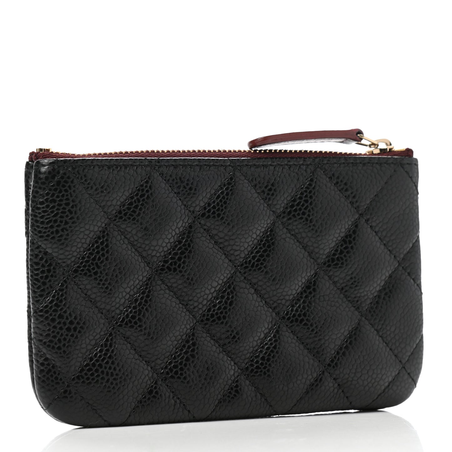 Caviar Quilted Small Cosmetic Case Black