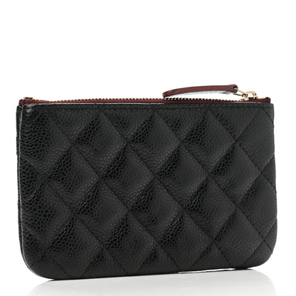 Chanel Caviar Quilted Small Cosmetic Case Black 3 of 8