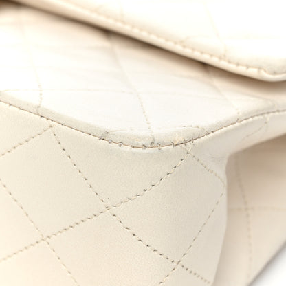 Chanel Lambskin Quilted Medium Double Flap White 9 of 18