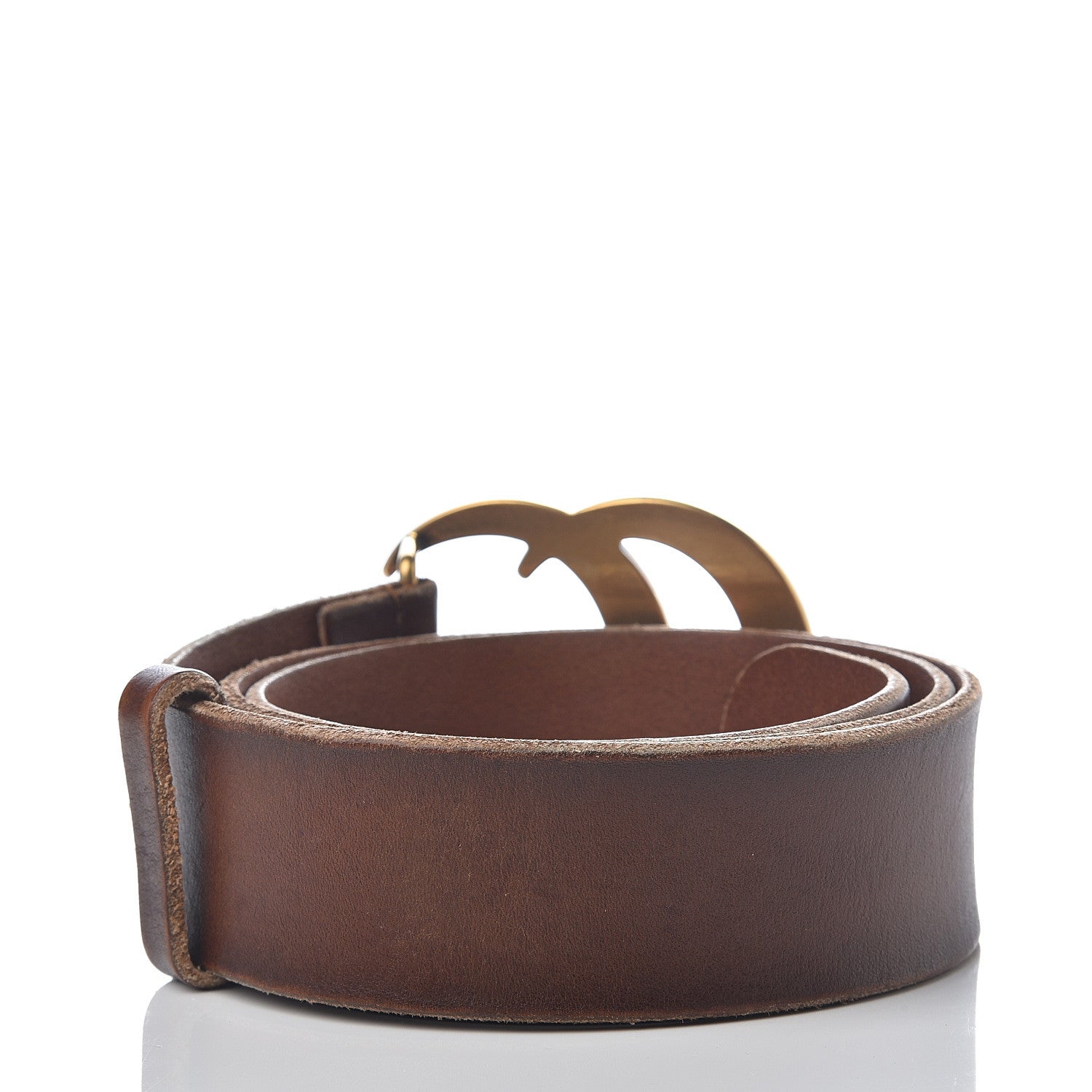 Gucci Faded Calfskin Double G 40mm Belt 80 32 Cuir 2 of 5