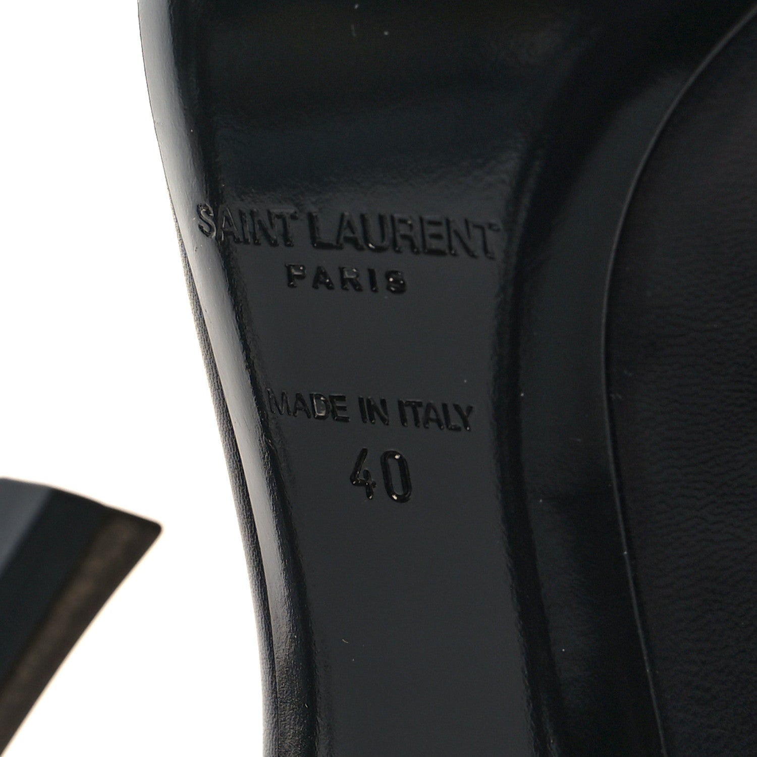 Saint Laurent Calfskin Opyum 110 Pumps 40 Black 7 of 8