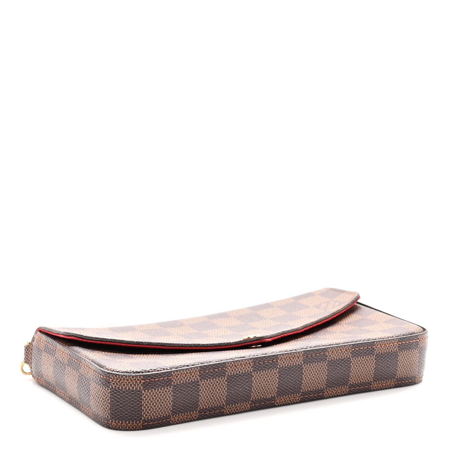 Louis Vuitton Damier Ebene Pochette Felicie Chain Wallet 4 of 9