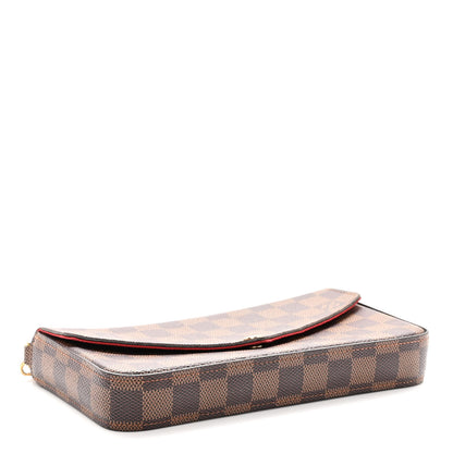 Louis Vuitton Damier Ebene Pochette Felicie Chain Wallet 4 of 9