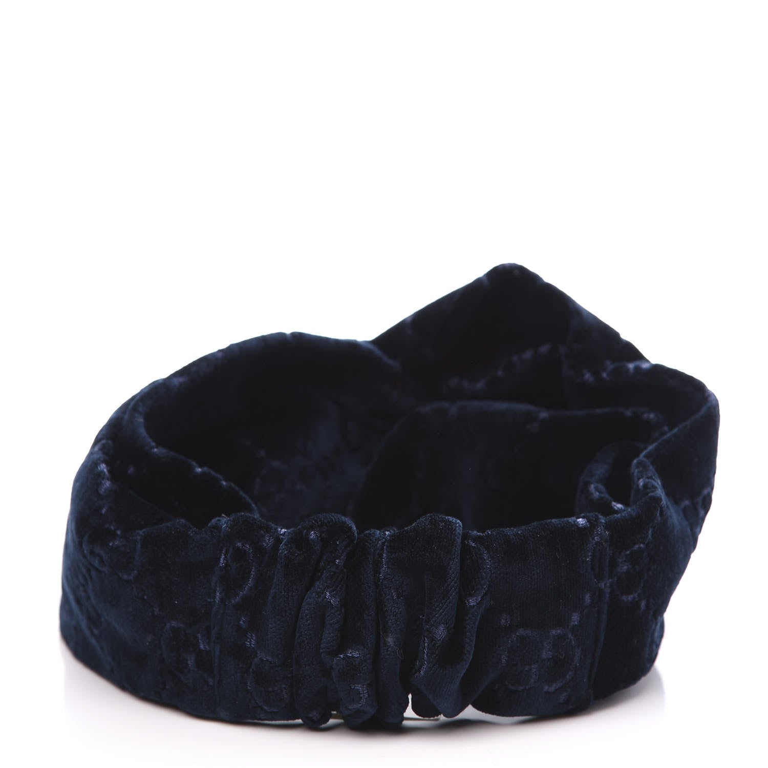 Gucci Velvet GG Monogram Headband Sapphire 4 of 7