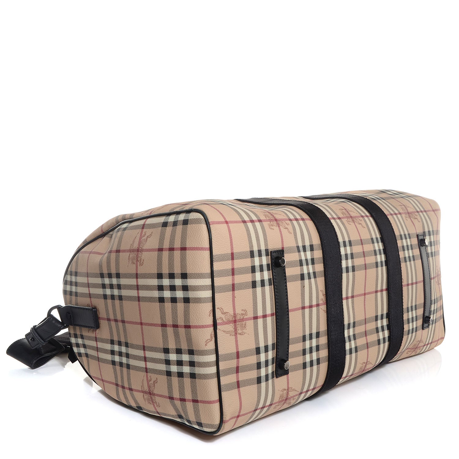 Burberry Haymarket Check Duffle Bag Dark Brown 4 of 7