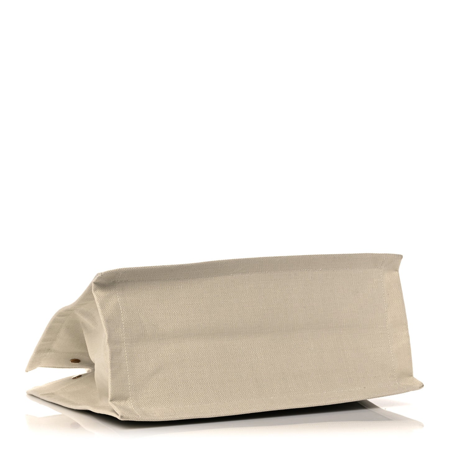 Linen Calfskin Small Rive Gauche Tote Military Green Blanc Vintage