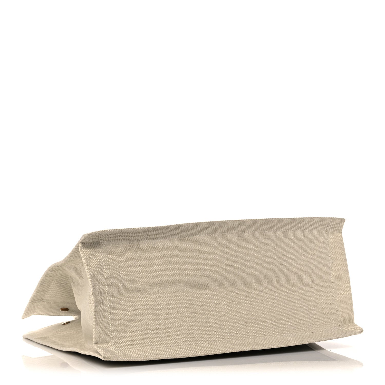 Saint Laurent Linen Calfskin Small Rive Gauche Tote Military Green Blanc Vintage 3 of 10