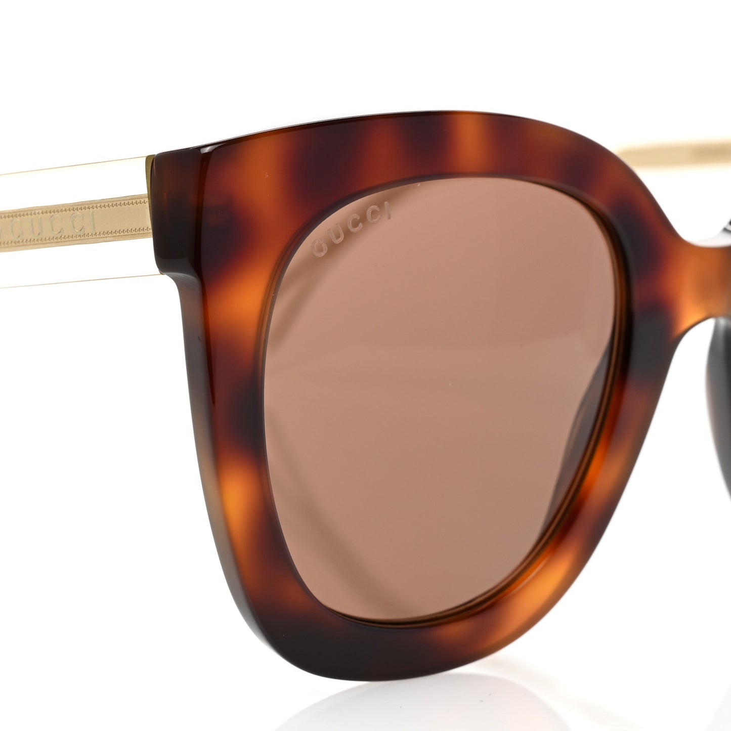 Acetate Crystal Square Sunglasses GG0564S Tortoise