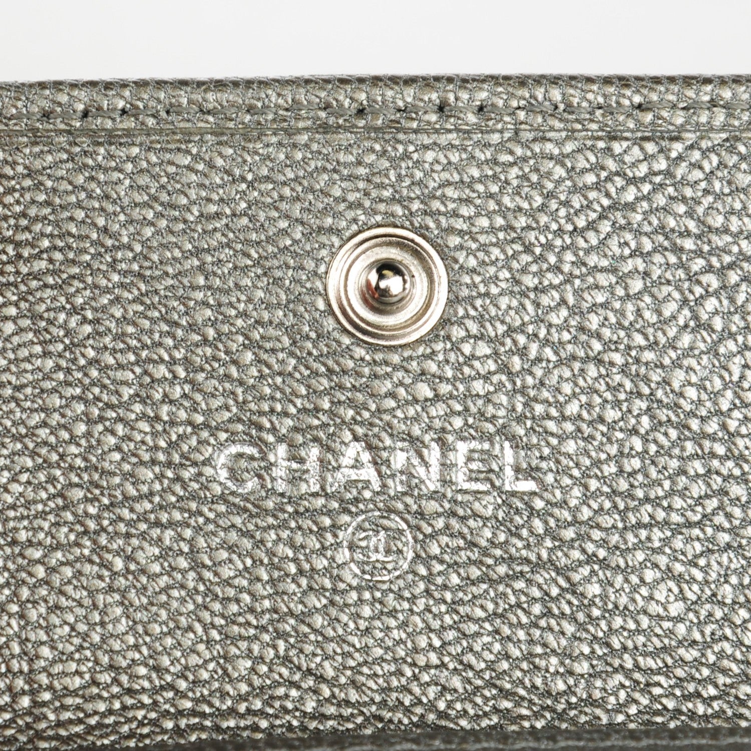 Chanel Metallic Goatskin Coin Purse Silver 5 of 7