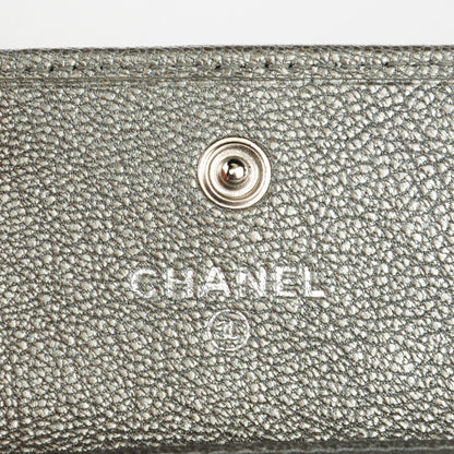 Chanel Metallic Goatskin Coin Purse Silver 5 of 7