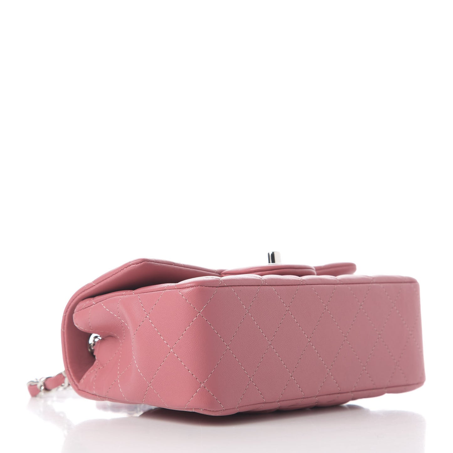 Caviar Quilted Mini Rectangular Flap Dark Pink