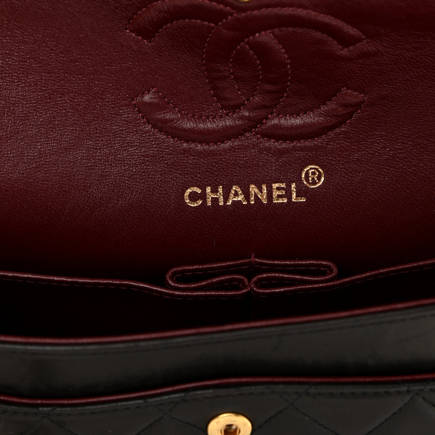 Lambskin Quilted Small Double Flap Black