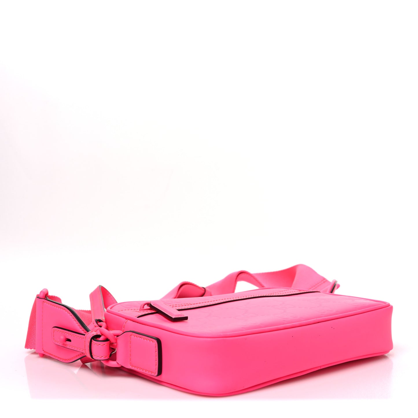 Rubber Effect Monogram GG Crossbody Bag Fluorescent Fuchsia