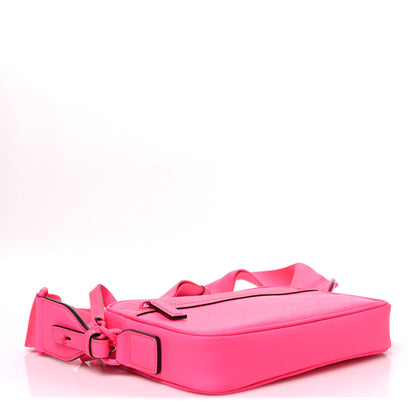 Gucci Rubber Effect Monogram GG Crossbody Bag Fluorescent Fuchsia 4 of 11