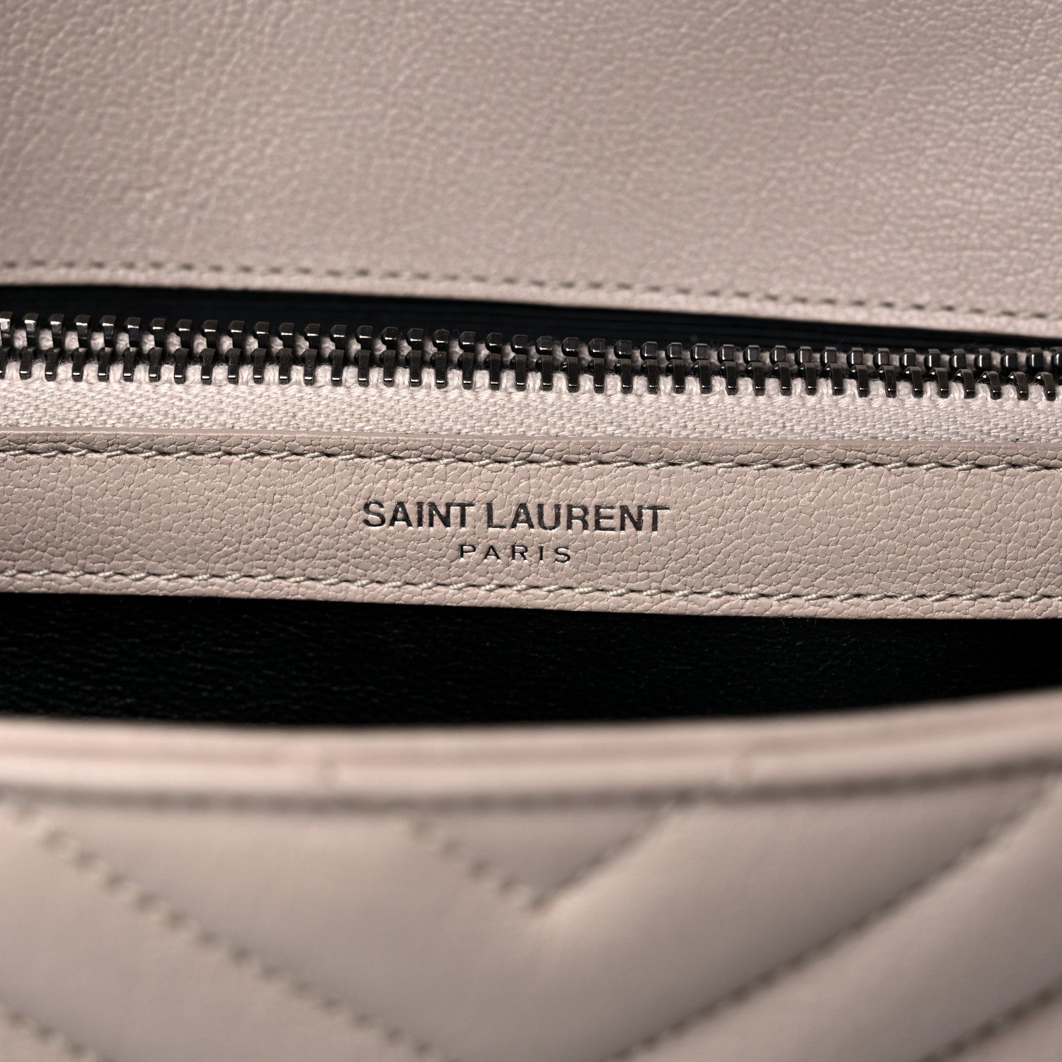 Saint Laurent Sheepskin Matelasse Chevron Monogram Medium College Bag Rose Antic 6 of 17