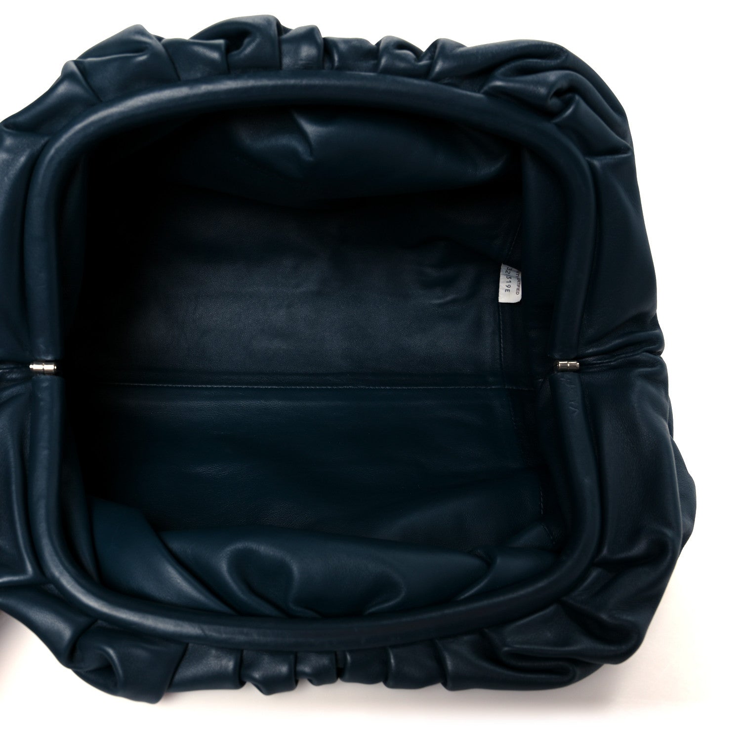 Bottega Veneta Smooth Butter Calf The Pouch Oversized Clutch Deep Blue 5 of 12