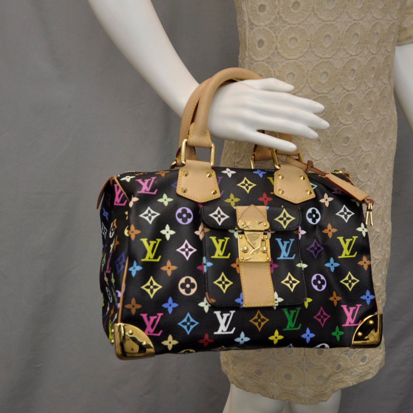 Monogram Multicolor Speedy 30 Black