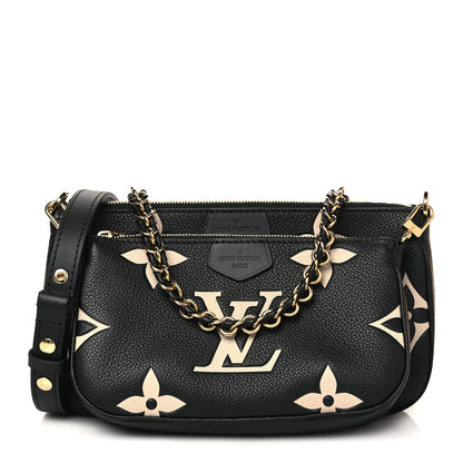 Louis Vuitton Empreinte Monogram Giant Multi Pochette Accessories Black Beige 1 of 11