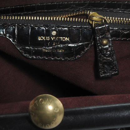 Louis Vuitton Monogram Vienna Alligator Sac Fermoir GM Aubergine 7 of 8