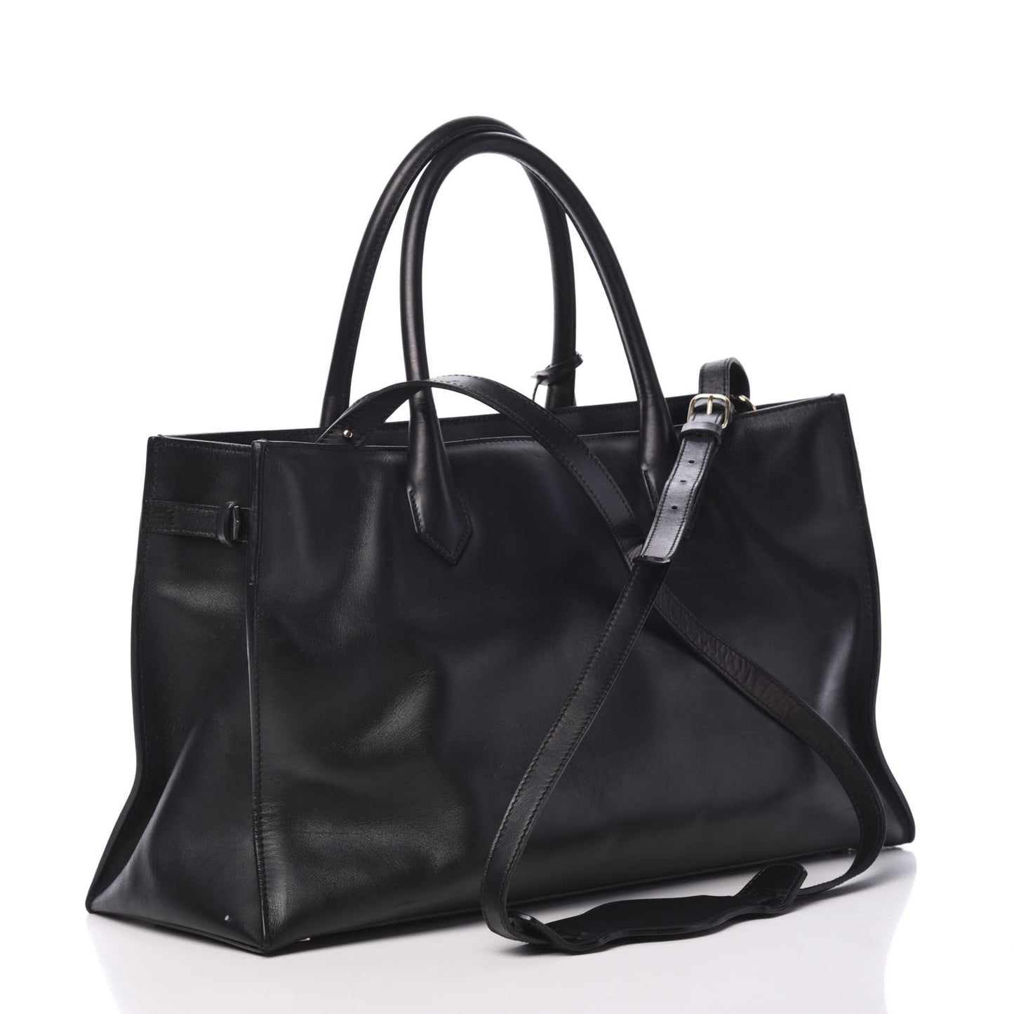Calfskin Padlock Work S Bag Black
