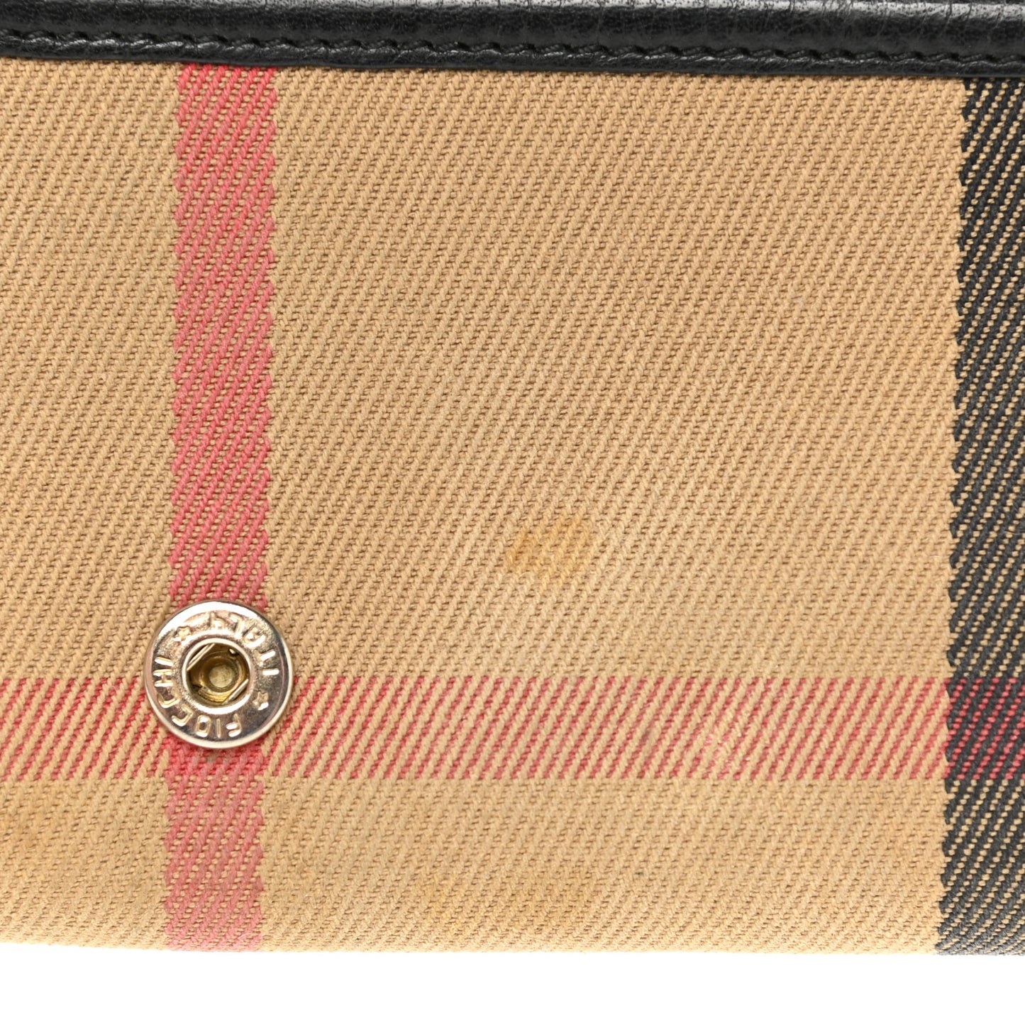 Calfskin Mega Check Continental Wallet Black