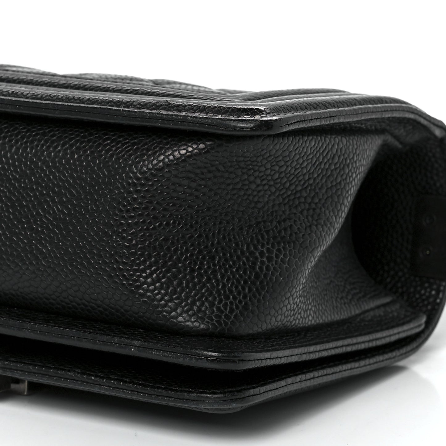 Caviar Quilted Small Boy Flap Black