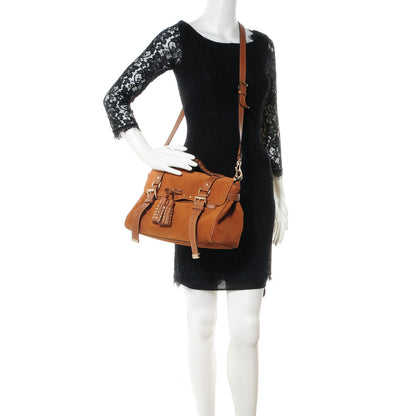 Mulberry Heavy Suede Alexa Tassel Satchel Oak 2 of 13